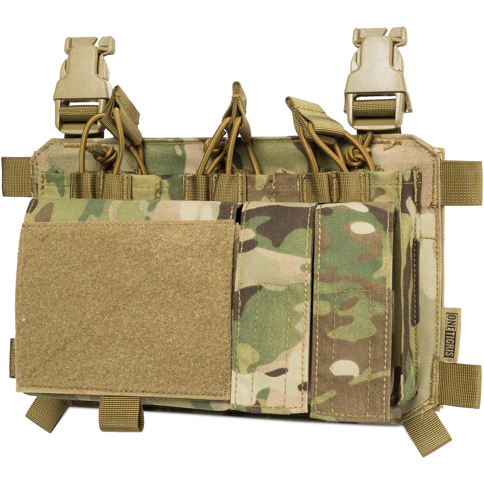 Triple Mag Pouch with Utility Pouch Tactical Placard for M4 Magazines & Pistol Magazines