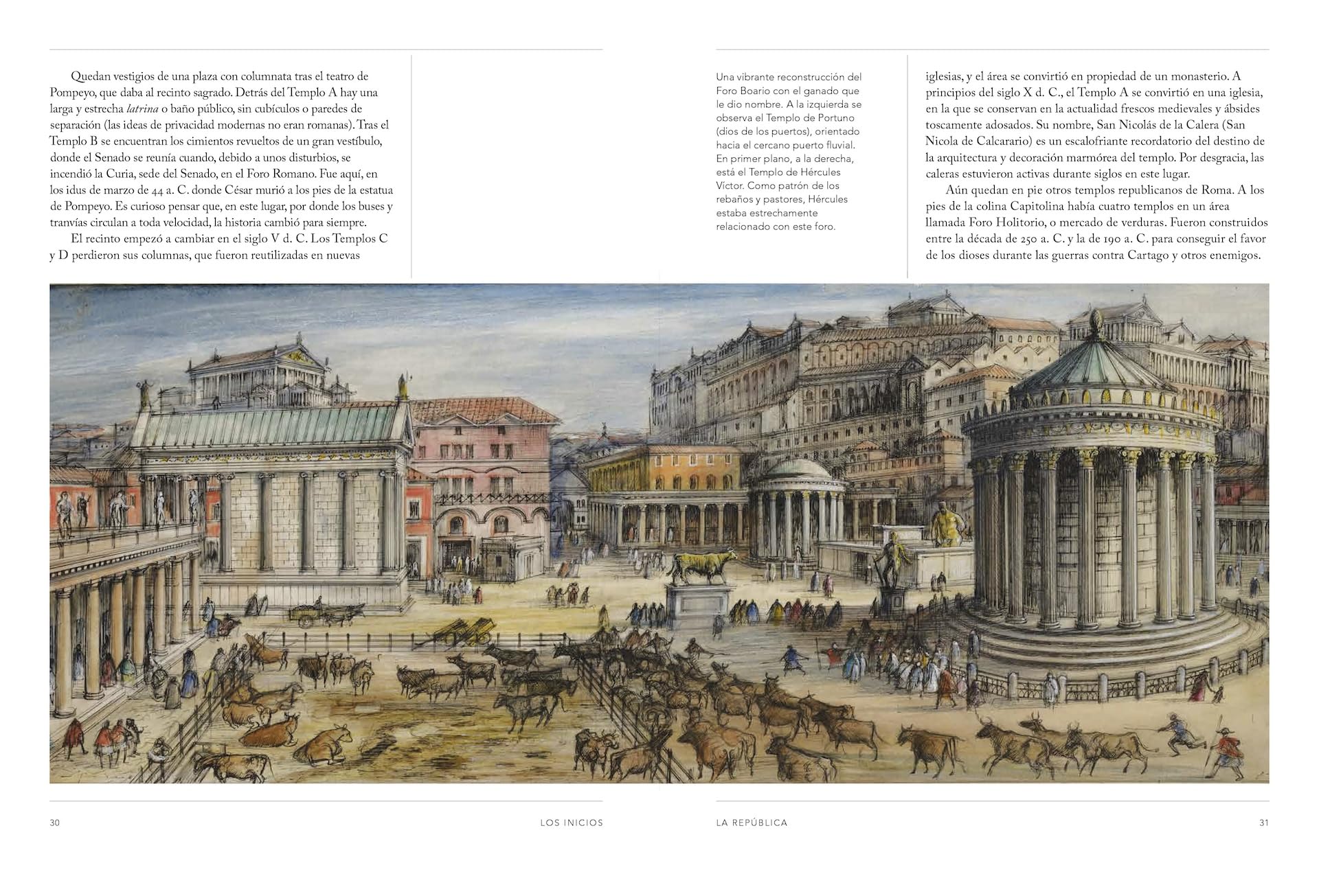 La antigua Roma en cincuenta monumentos (Ilustrados)