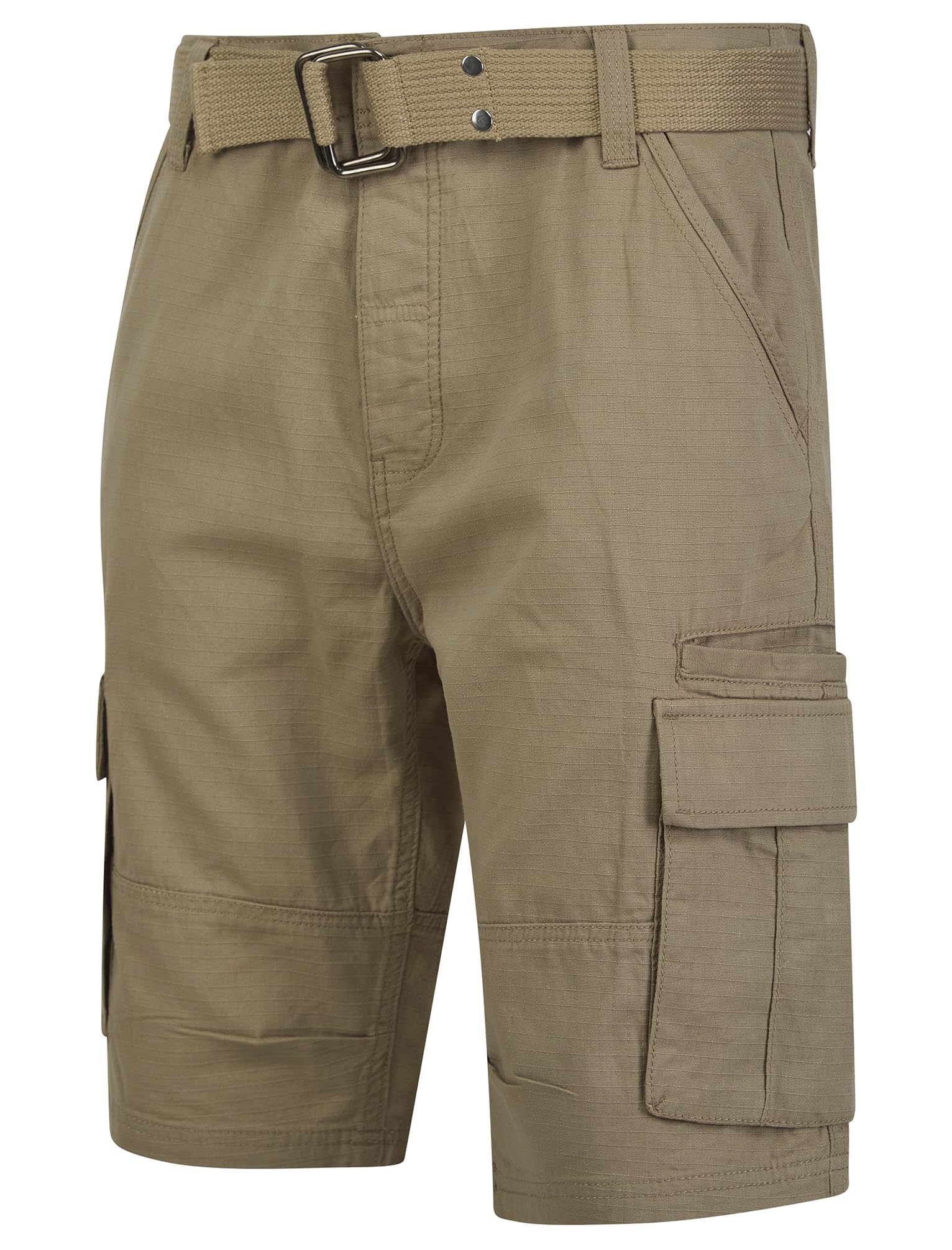 Tokyo Laundry Cargo Shorts - Mens Cotton Ripstop - Stone - Size XL