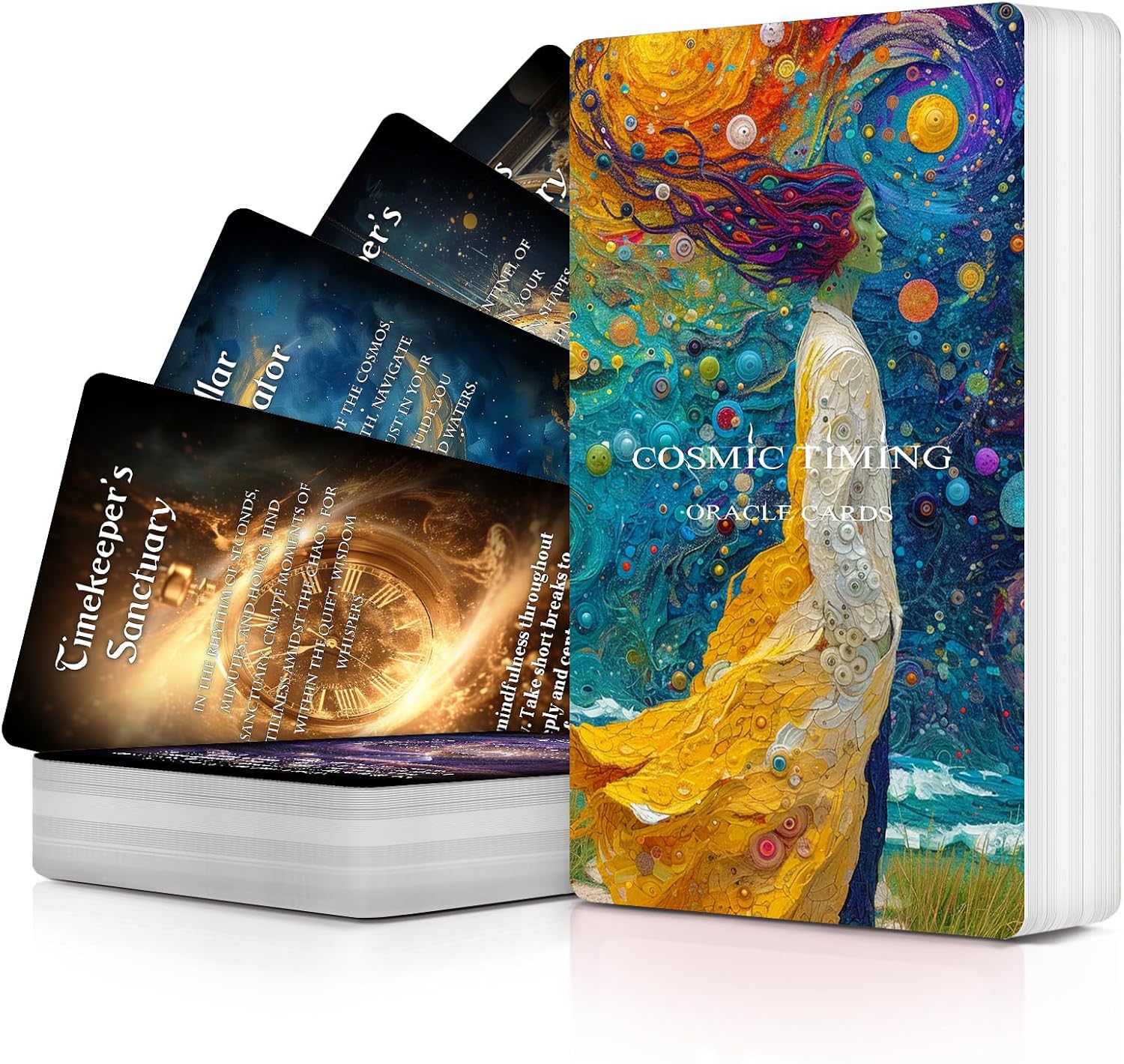 Pacify Cosmic Timing Oracle Cards 40 Divine Timing Moonology Oracle Cards Deck for Beginners Predict Time Frames and Spiritual Guidance (Cosmic Celestial—Design B)
