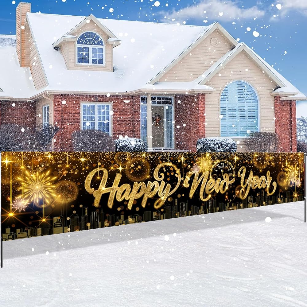$2/mo - Finance 2024 New Year Eve Decorations Happy New Year Banner ...