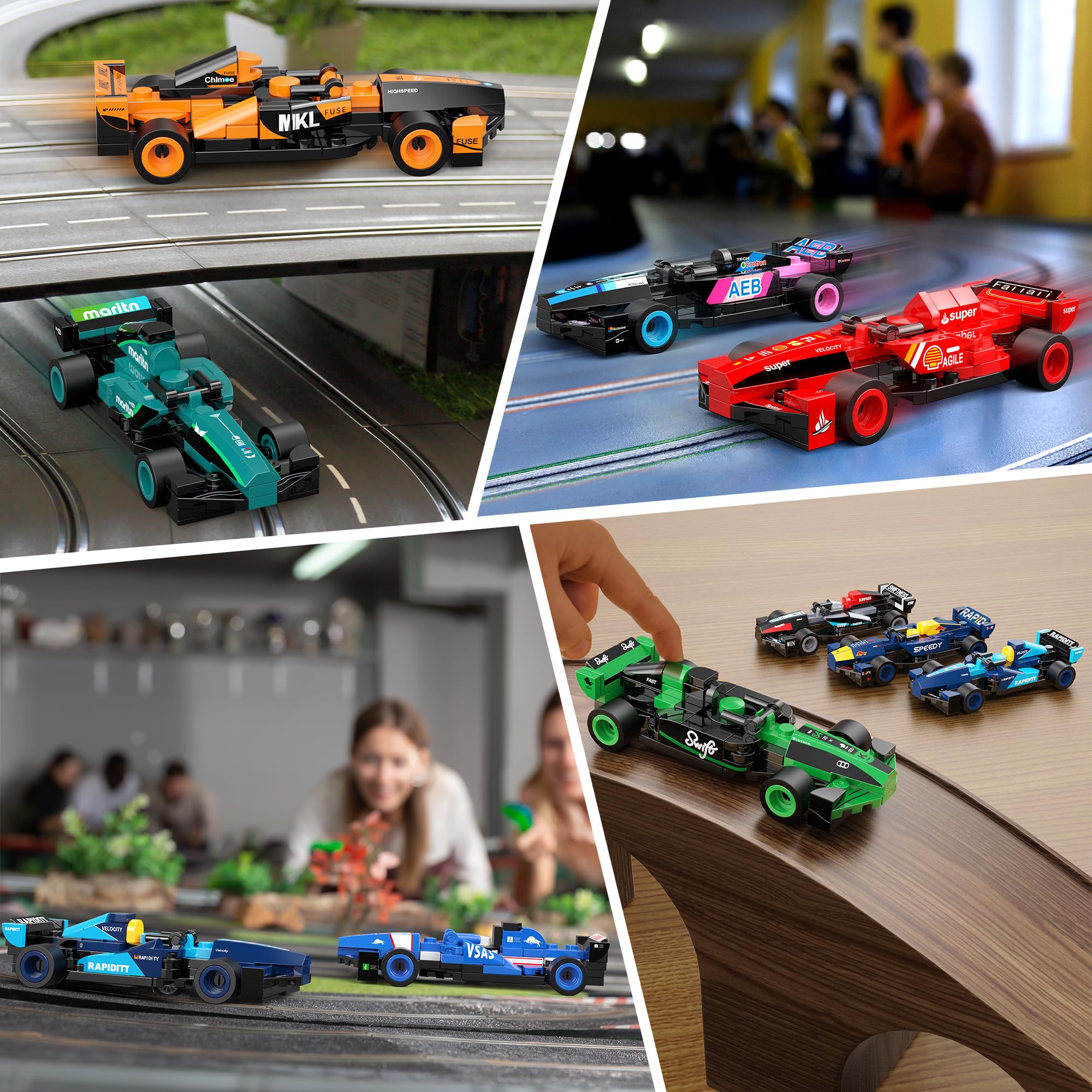 Amazon.com: zinat F1 Race Cars Building Toys Set, 10 Pack F1