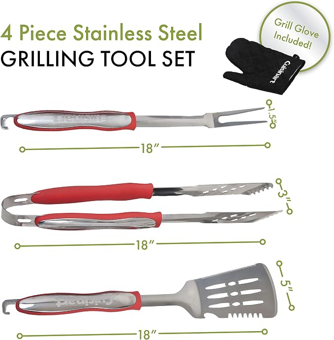 Cuisinart Set de 3 Herramientas de Parrilla BBQ con Guante miniatura 3