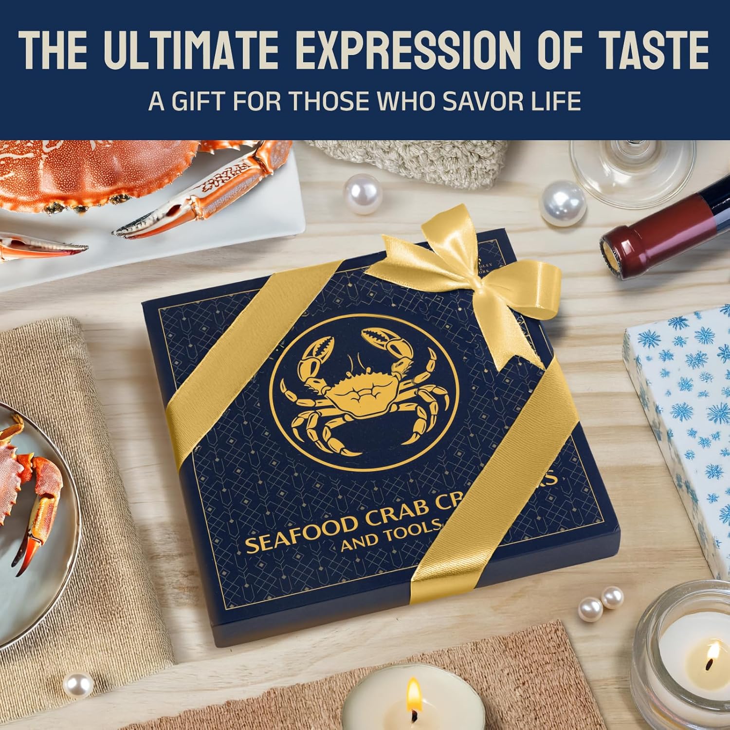 Premium Crab Leg Crackers and Tools, Set of 4 Lobster Crackers & Stainless Steel Lobster Picks, Crab Crackers and Tools, Seafood Tools Set by Smedley & York