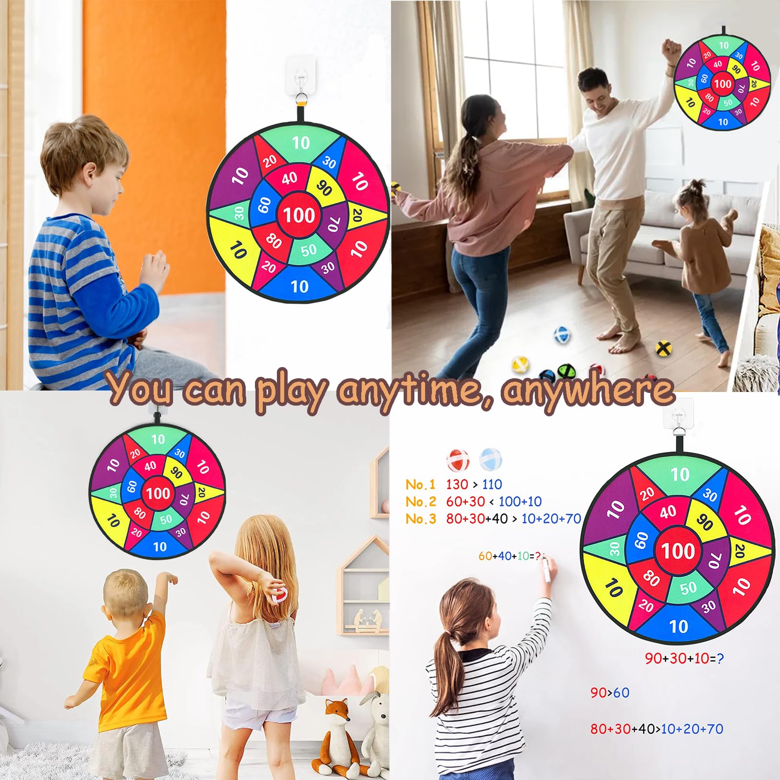 Lomdung 29 Bersaglio per Bambini con Palline e Freccette Adesive