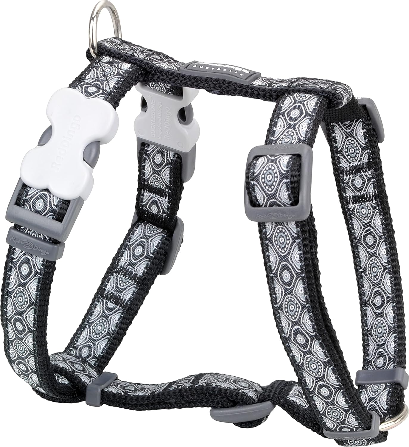 Red Dingo Designer Dog Harness, Small, Blue Spots on Brown : Pet Halter Harnesses : Pet Supplies