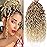 Goddess Locs Crochet Hair 12Inch Short Faux Locs Crochet Hair Pre looped Curly River locs Crochet Hair Hippie Locs Bohemian Locs Crochet Braids for Black Women (27/613, 12inch)