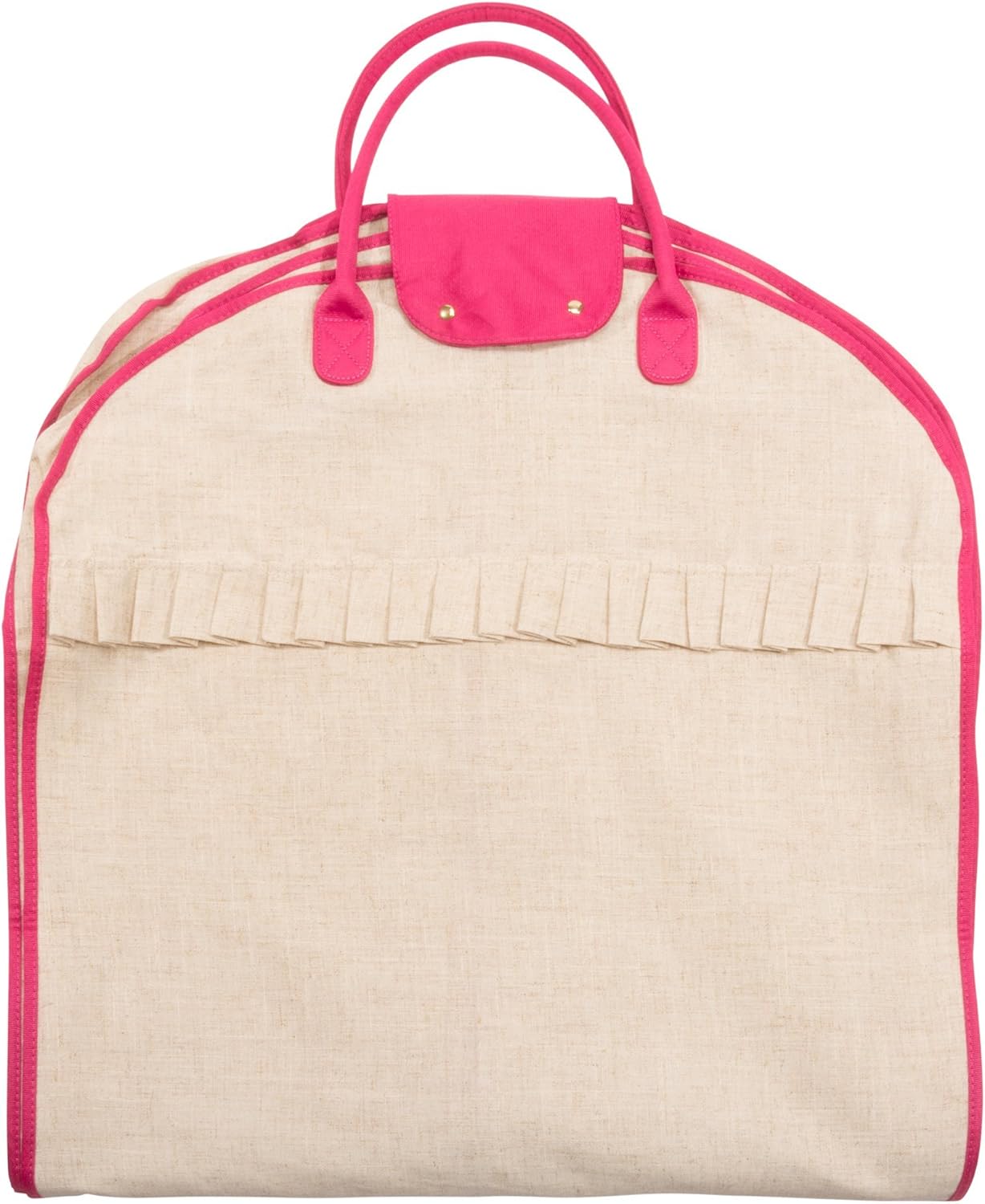 MainStreet Collection Linen Garment and Dress Bag (Black Moire Trim)