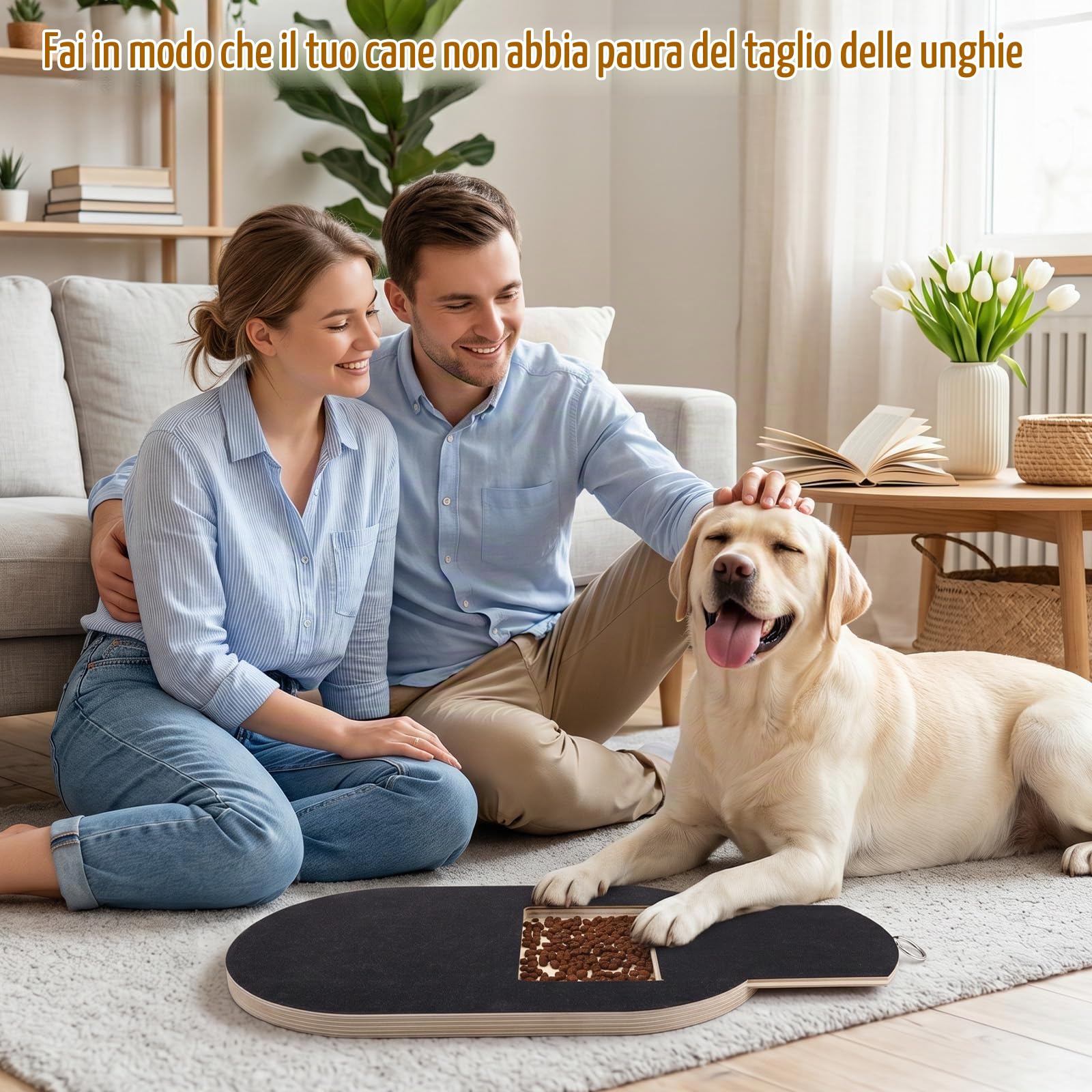 Starvortex Lima Unghie Cani, Tappetino Tiragraffi per Cane in Legno,45x25CM