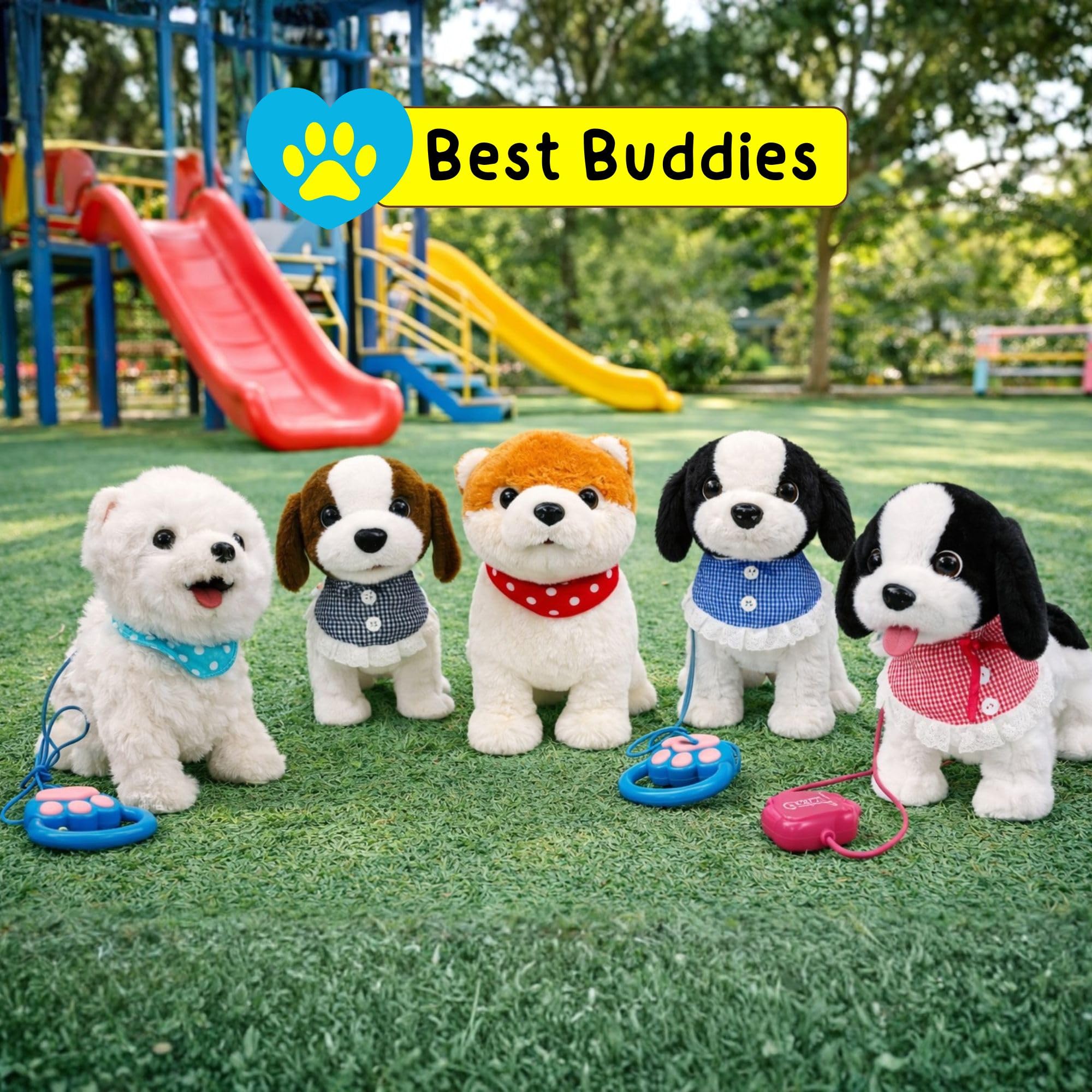 Mable Duffy Remote Control Dog Toy for Kids Walking & Barking Puppy Plush with Soft Fur Interactive RC Dog Soft Toy for Boys & Girls Fun Pretend Play Gift Baby Toys for 3+ Years (Colour May Vary) 3