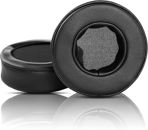 EG3 Pro Ear Pads Cushions Earpads Replacement Compatible with Mpow EG3 Pro Gaming Headphones Protein Leather Black