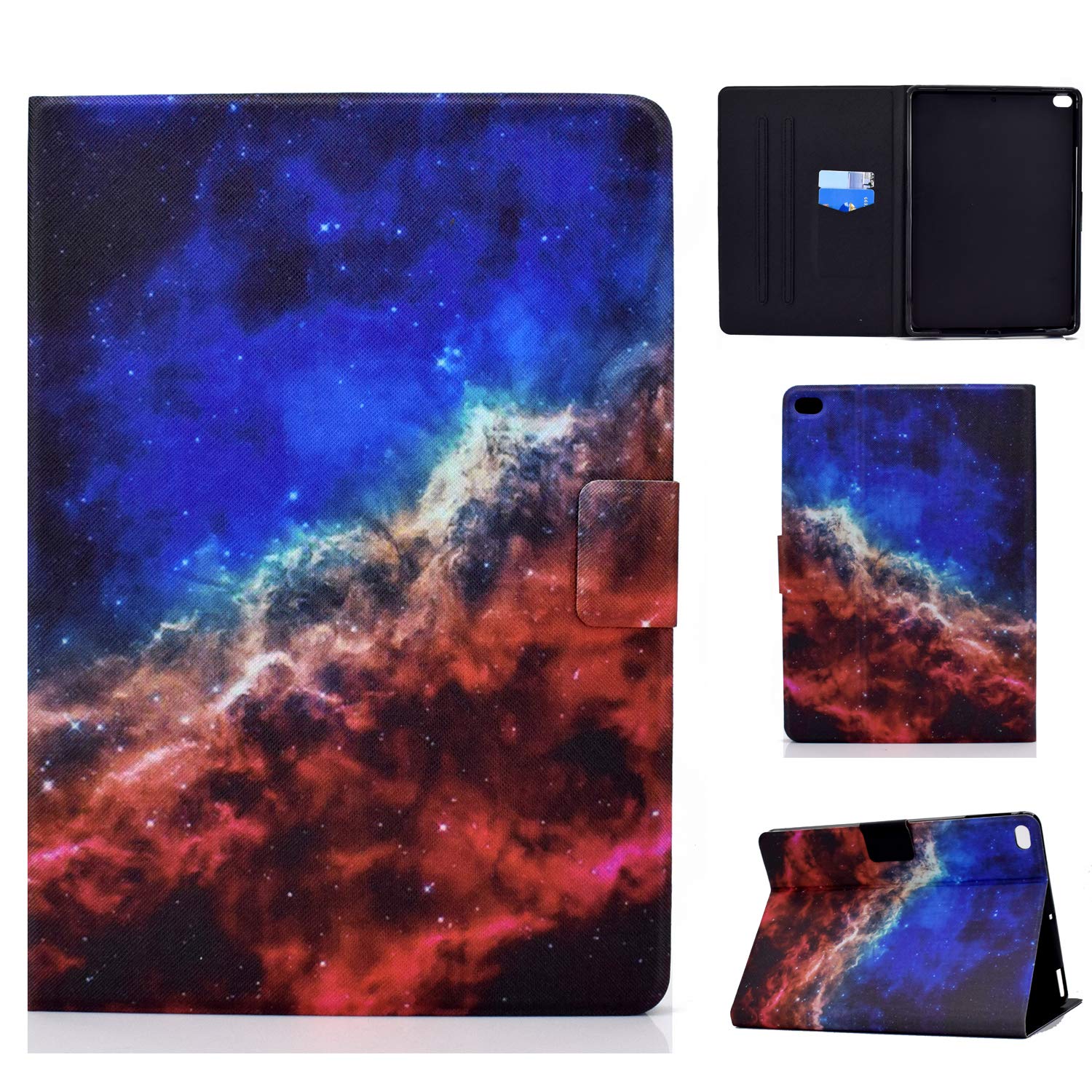 IPad 9.7\" 2018 2017 Case, IPad Pro 9.7\" Air 2 1 Case, Allytech Pretty Pattern Smart Book Style Folio Wallet Cover Auto Wake Sleep 2017 1 Galaxy
