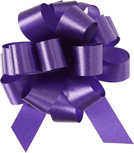 Berwick The Perfect - Cinta para tirar de lazo, tamaño acabado de 4 pulgadas con 18 bucles, morado, 50 piezas