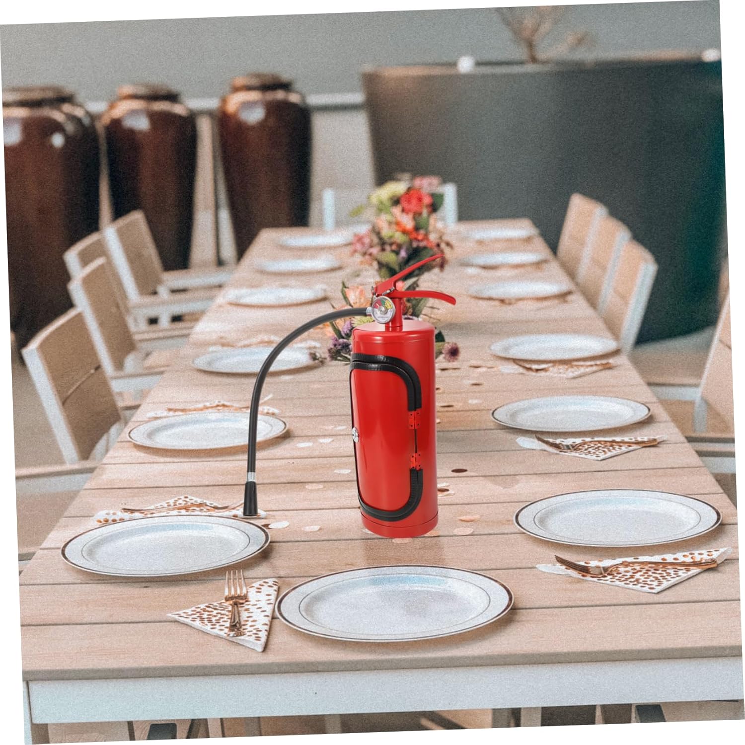 Fire Extinguisher Wine Storage Box Portable Whiskey Bottle Box Elegant Liquor Storage for Counter