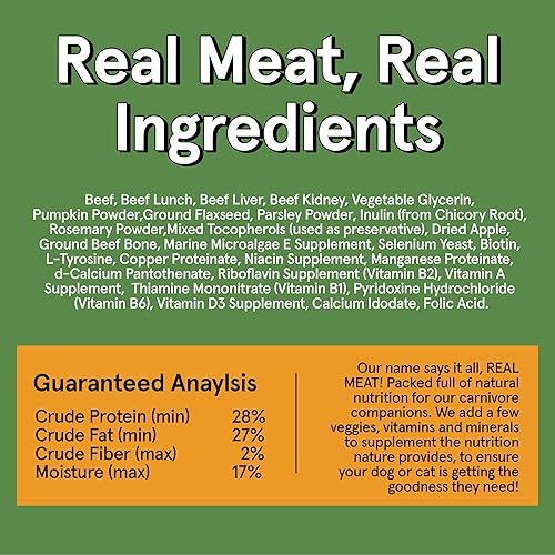 Miniatura 65 de Real Meat - Alimento para perros secado al aire con cordero y pescado real, bolsa de 5 libras de alimento real para perros de carne real sin granos