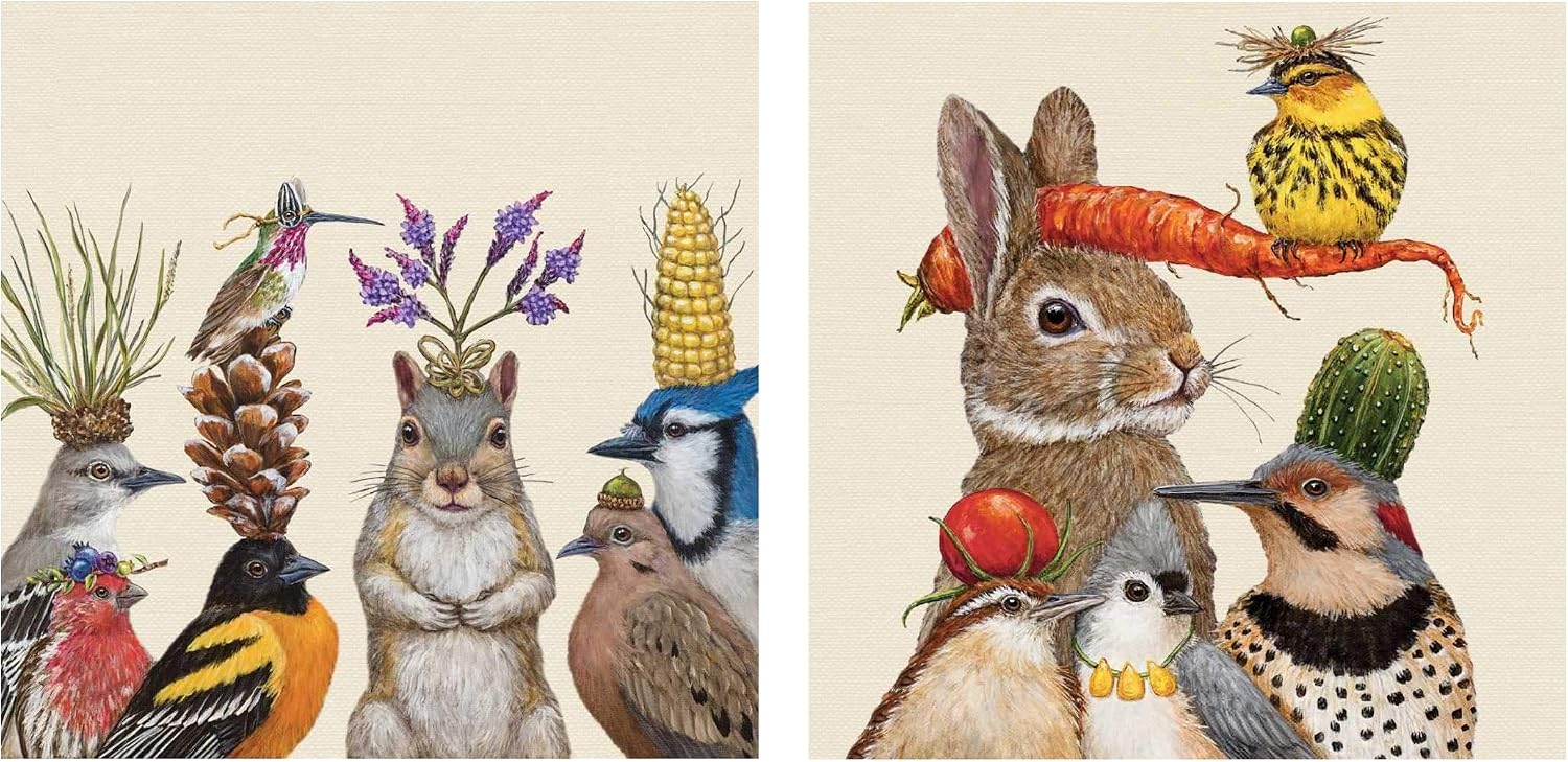2 Pkg Forest Festivaties Bev Napkins Bundle, Party Snack and Harvest Party