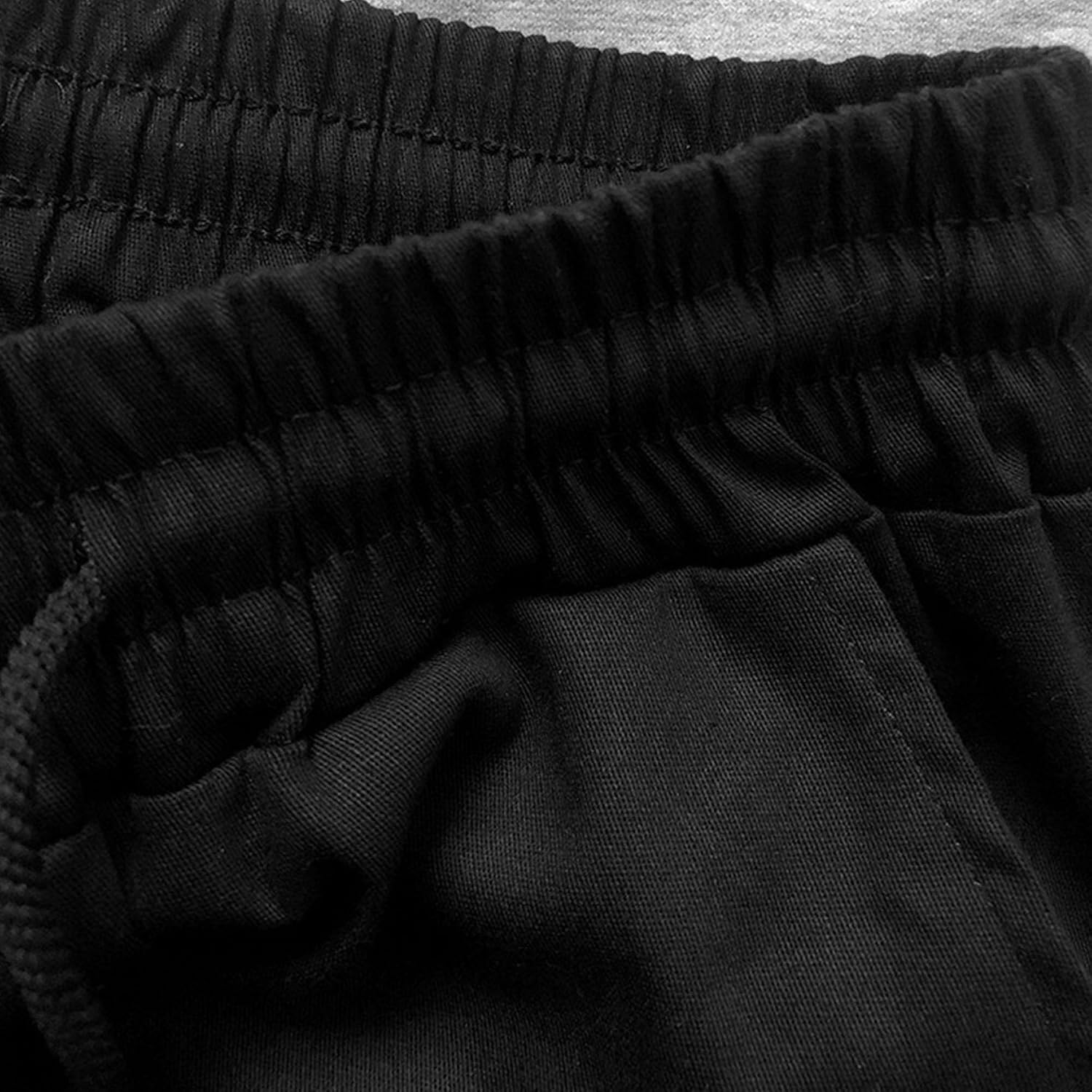Men's Stylish Drawstring Outdoor Cargo Pants Relaxed Fit Work Tapered Pants Lightweight Elastic Waist Trousers
