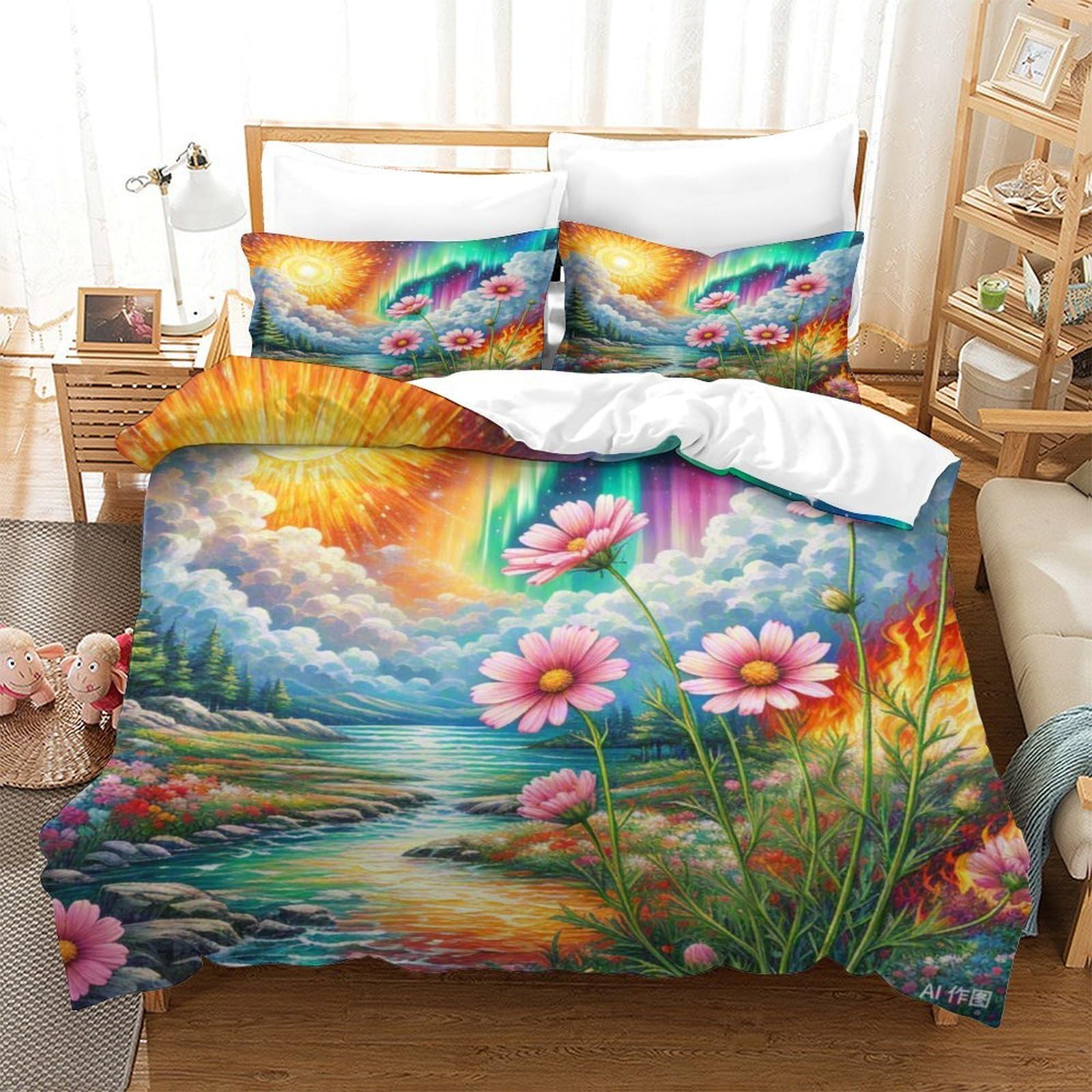 Parure de lit enfant 140x200 zippée microfibre pour lit une personne