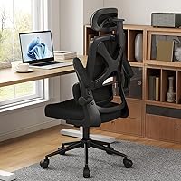 Vista 2 de Silla ergonómica de oficina – Silla de escritorio con reposacabezas ajustable soporte lumbar silla de computadora – Silla cómoda de malla