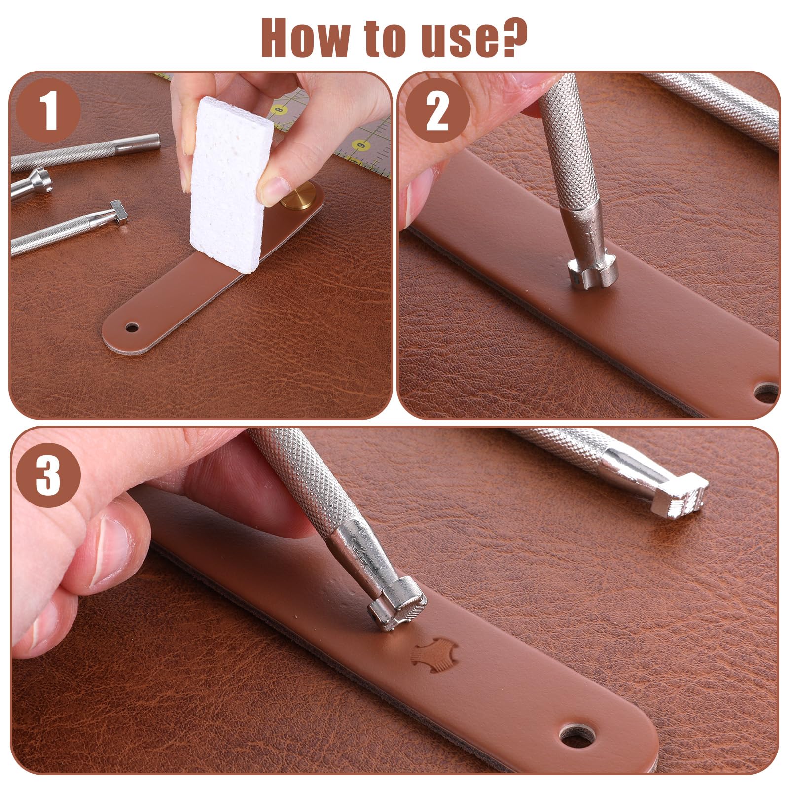 Leather Stamping Tools 3 Pack Professional Leather Stamping Tools - View #10