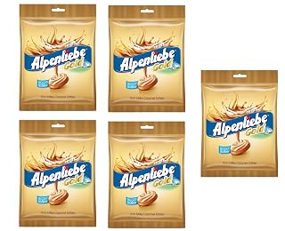 Alpenliebe Gold Candy, 184 Gm (46 Pieces ) (Pack Of 5), Caramel