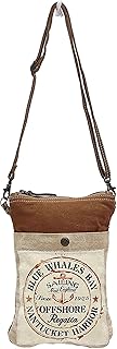 Myra Bags Sailing Anchor Upcycled Canvas Crossbody Bag S-1040