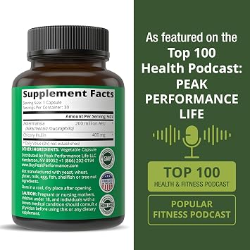 Peak Performance Akkermansia Probiotic Capsule to Increase GLP-1 Production