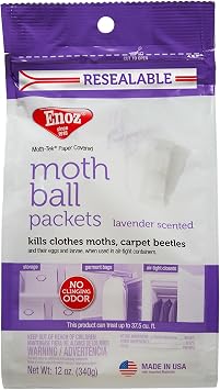 Enoz+E112.6T+12+Oz+Lavender+Scented+Moth+Ball+Packets