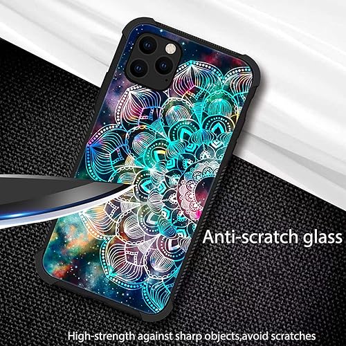 Miniatura 3 de ZHEGAILIAN Funda para iPhone 13, diseño de mandala estrellado, antiarañazos, para niñas y mujeres, diseño de cuatro esquinas, a prueba de golpes,