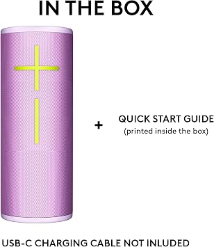 Ultimate Ears MEGABOOM 4 Waterproof Bluetooth Speaker - Lilac | Immersive 360-degree sound, balanced bass, floating design, 20-hour battery, 147ft (45m) range