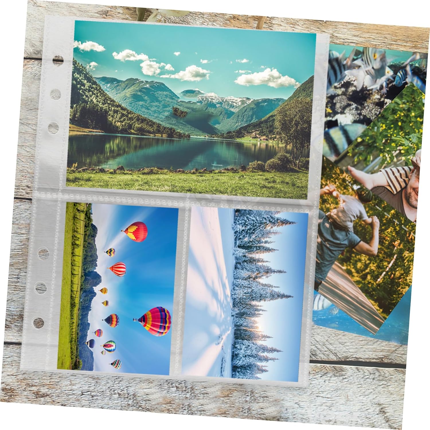 Clear Photo Album Pages Loose-Leaf Binder Inserts Card Sleeves with Dividers Transparent Protective Sleeves for Trading Card Storage and Album Supplies
