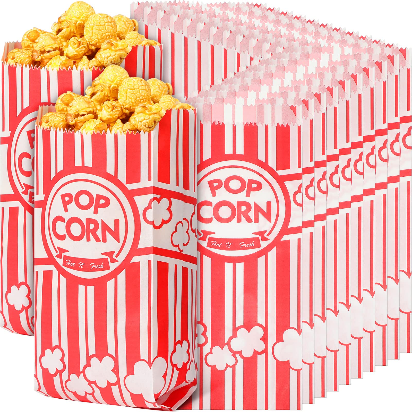 800 Stück Papier-Popcorn-Tüten, 28 ml, Popcorn-Maschinen-Zubehör, Einzelportionen, Großpackung für Bars, Filmabende, Konzessionen, Party, Pop-Mais-Zubehör