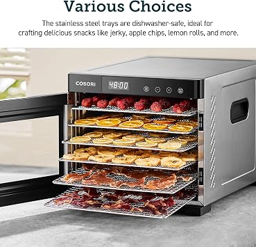 Cosori Food Dehydrator Accessories, for 6 Tray CP267-FD Only, BPA-Free, C267-2ST, Stainless Steel Sheets, 2 Pack