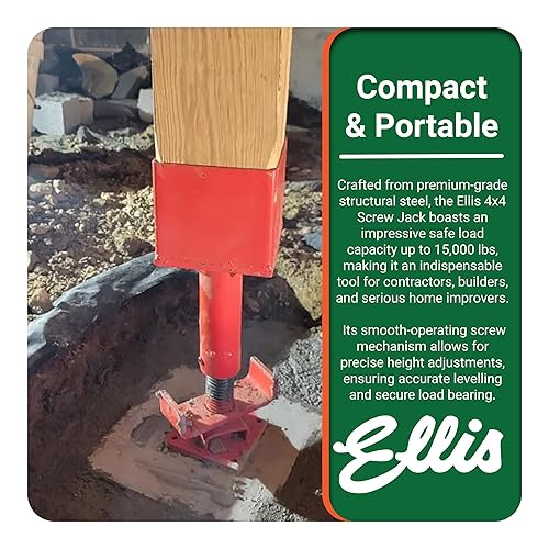 Vista 5 de Ellis Manufacturing Co. pieza de ajuste para elevador mecánico, 4x4 pulgadas/15.000 lb de capacidad