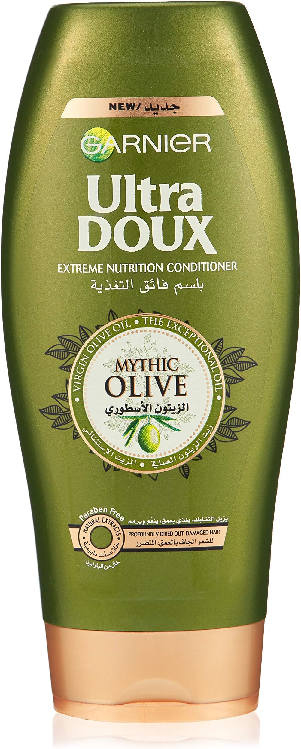 Garnier Replenishing Conditioner, Extreme Nourishment for Hair, For Very Dry to Damaged Hair, Mythic Olive, Ultra Doux, 400 ml