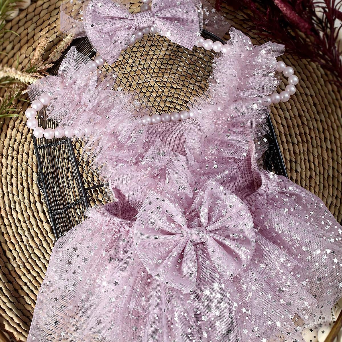 Newborn Photography Outfits Girl Baby Photography Props Cute Lace Romper Headband Newborn Outfits Girls Photo Props - Image 2