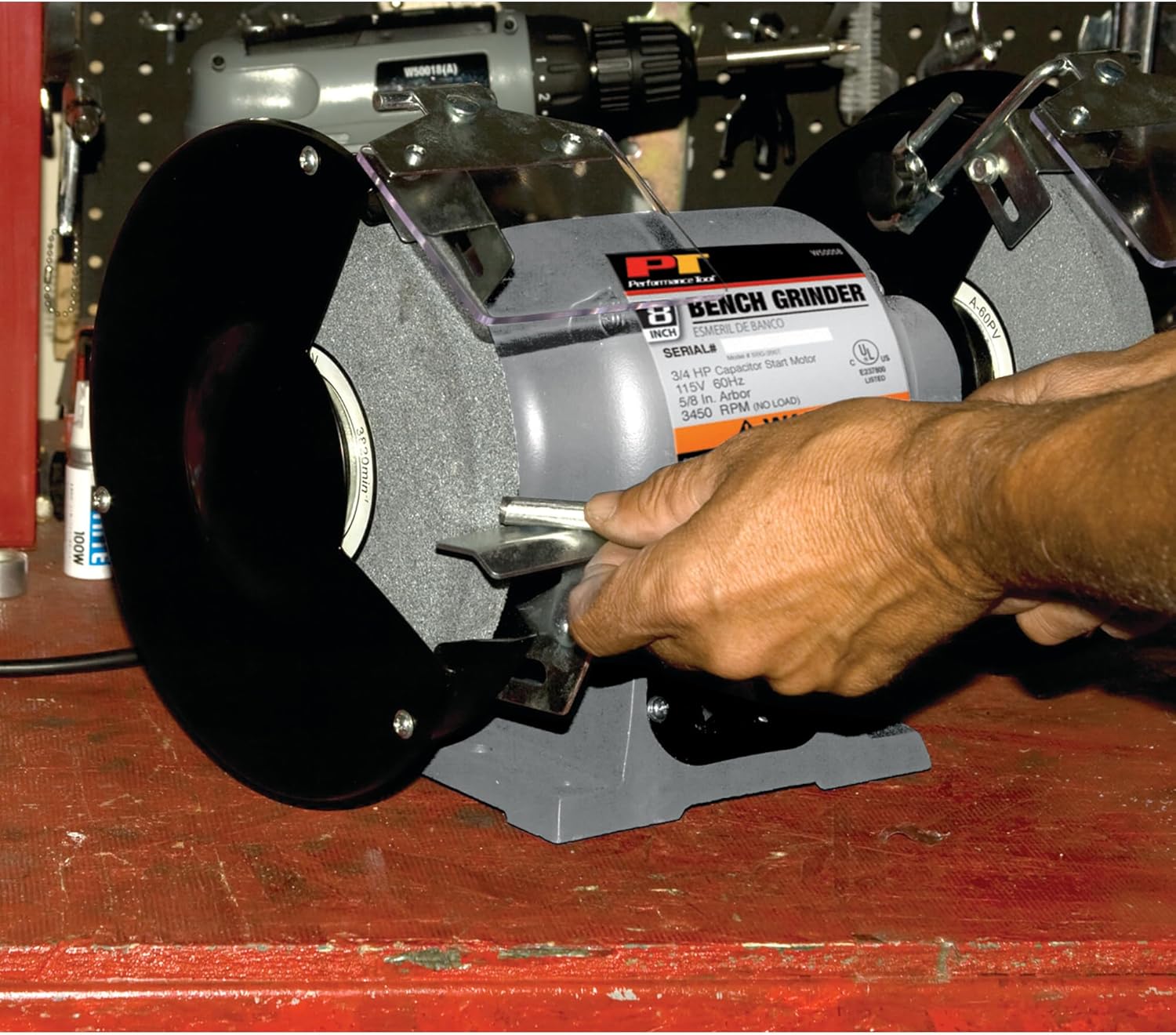 Performance Tool W50058 3/4 HP Motor 8-Inch Bench Grinder