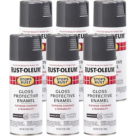 Rust-Oleum Stops Rust Gloss Charcoal Gray Spray Paint