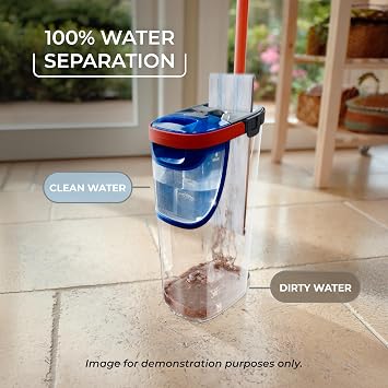 O-Cedar H2prO Flat Mop System | Quick Everyday Cleaning | Dual-Tank Fresh Water System | Machine Washable Reusable Microfiber Mop Pad | Safe on Hardwood, Tile & Vinyl Floors