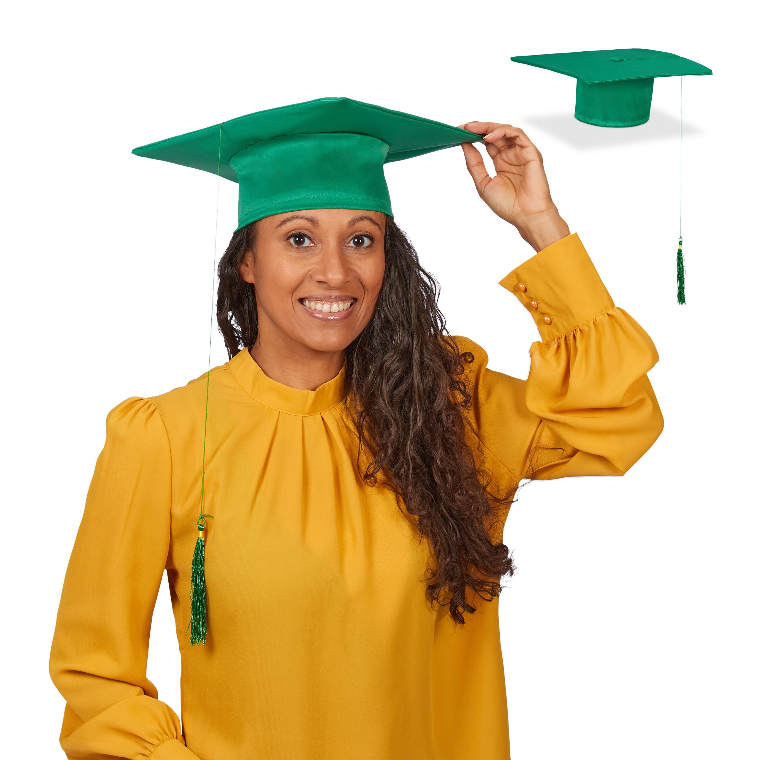 Cappello Di Laurea Con Nappa E Fascia - Tocco Regolabile Per Cerimonia - Con Anatre Decorative - Unisex - Foto 7