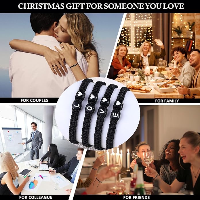 Pulseras a juego para pareja Día del Padre ajustables unisex miniatura 6