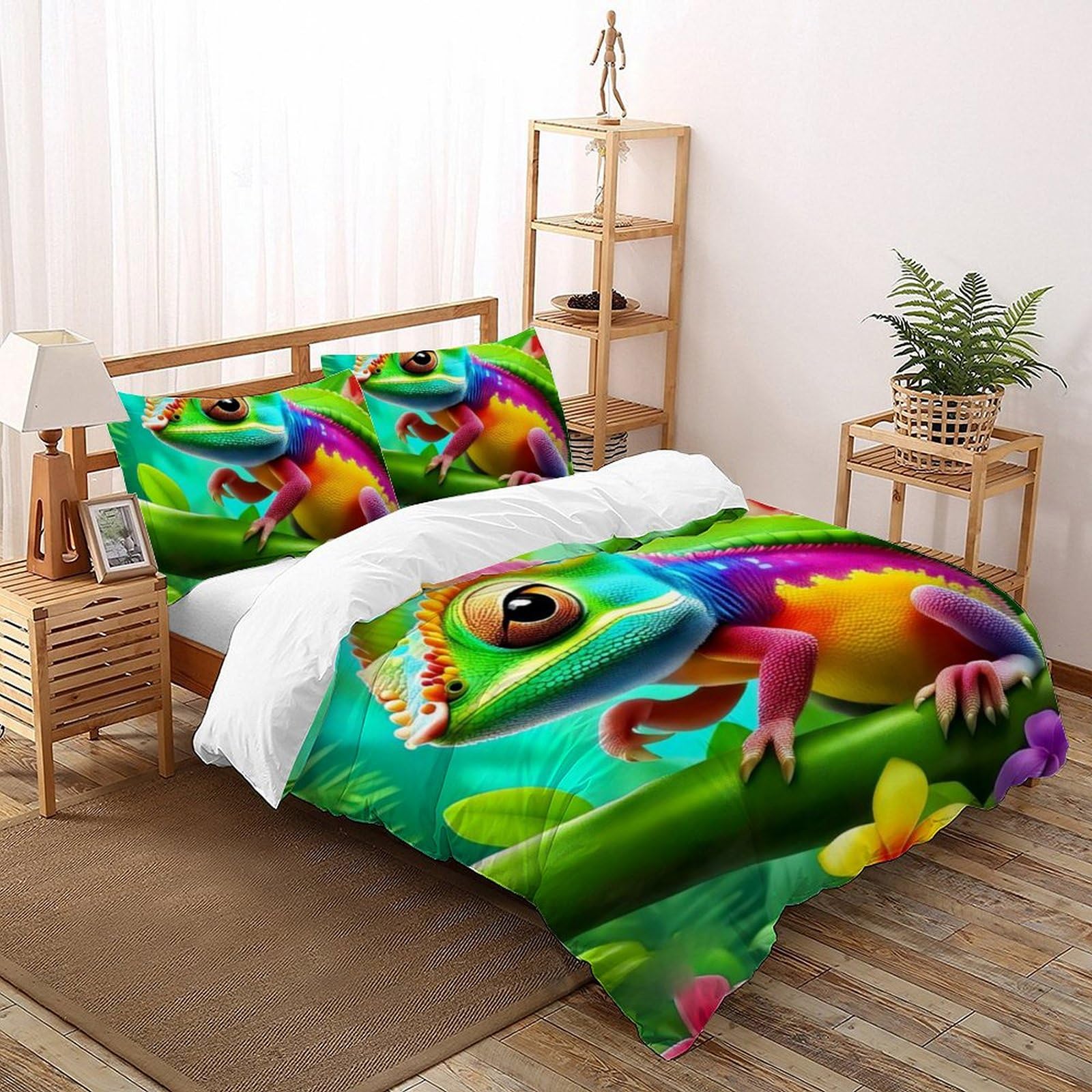 Linge de lit motif animal sauvage 3D pour transformer l'ambiance de la chambre
