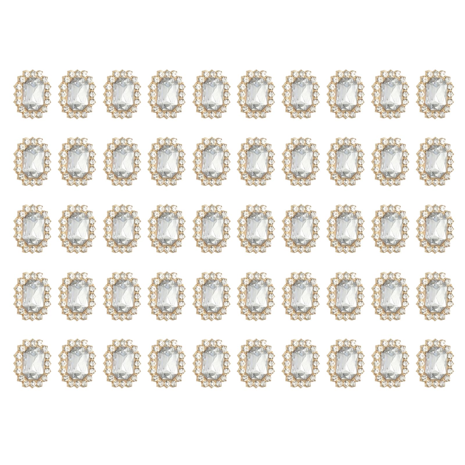 Botones de cristal con base dorada PATIKIL de 50 piezas para ropa y joyería