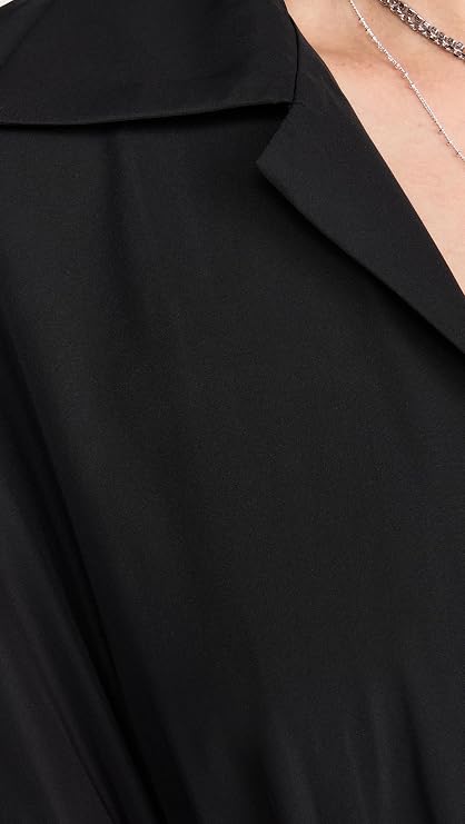 Norma Kamali Women's Super Oversized Flared Boyfriend Neck Shirt Dress
