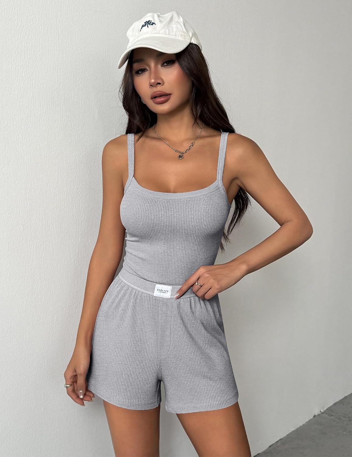 Ekouaer Lounge Sets for Women 2 Piece Sleeveless Summer Pajamas Sets Pjs image 3