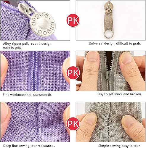 Miniatura 5 de EASTHILL - Cartuchera de gran capacidad y almacenamiento de lona para marcadores, estuche simple de papelería para la escuela, universidad, oficina,