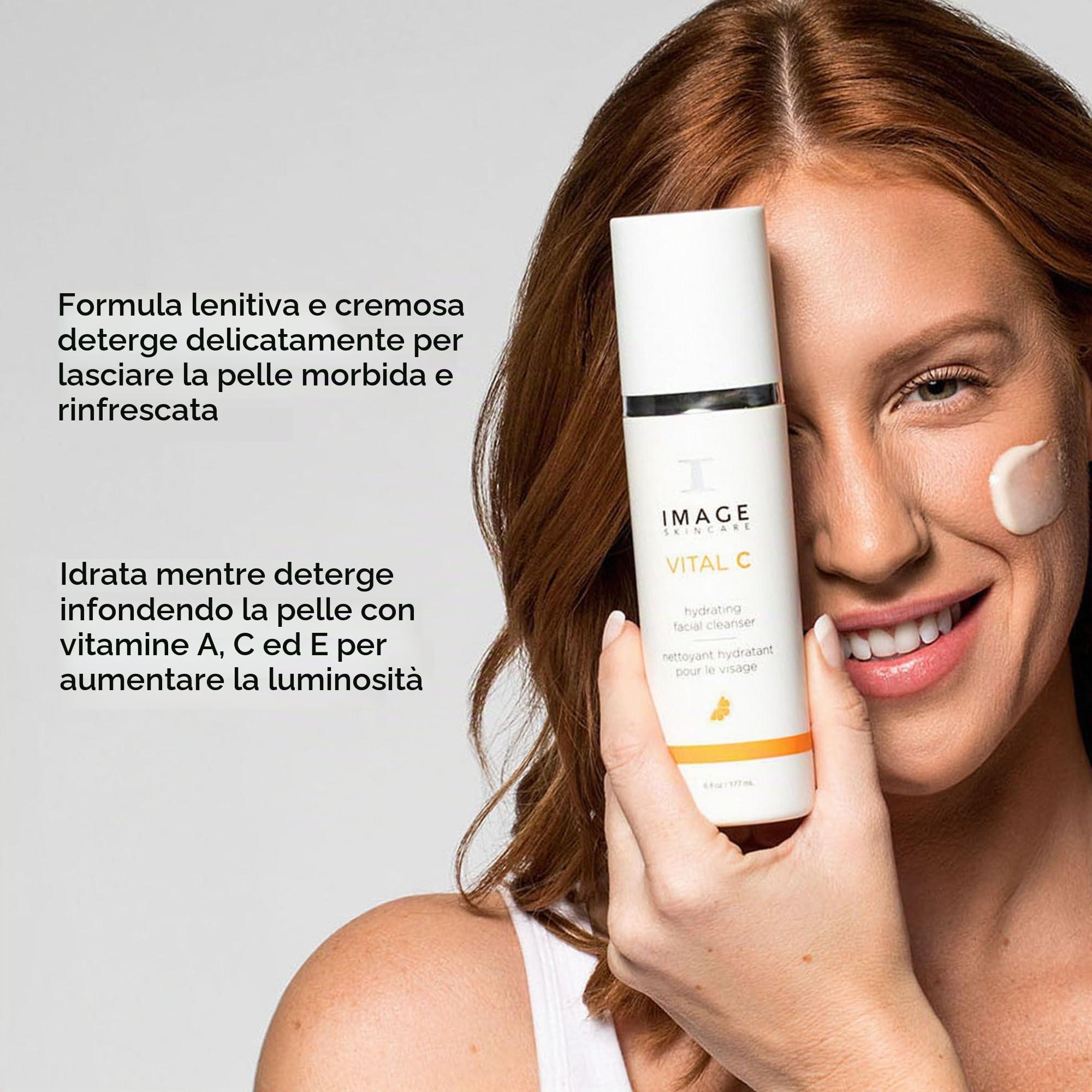 Image Skincare | Detergente Viso Idratante Delicato | Con Vitamina C | Deterge, Esfolia E Riequilibra Il Ph Della Pelle | Vital C Hydrating Facial Cleanser 170ml