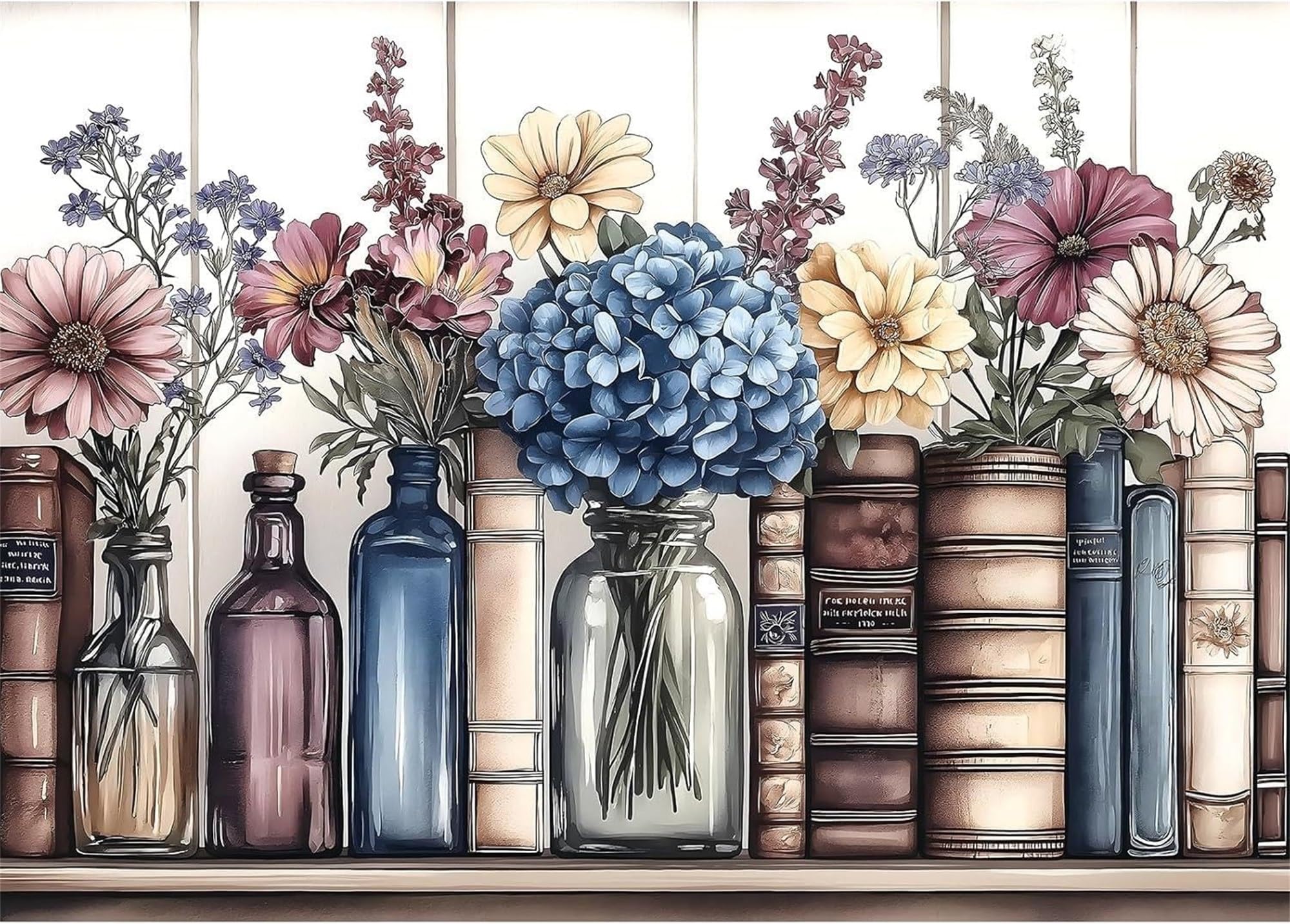 Zhosoho Flower Paint By Numbers For Adults,Diy Painting Kits For Adult,Color By Numbers,Paint By Number Canvas Crafts Watercolor For Beginner Home Decor (Flower)