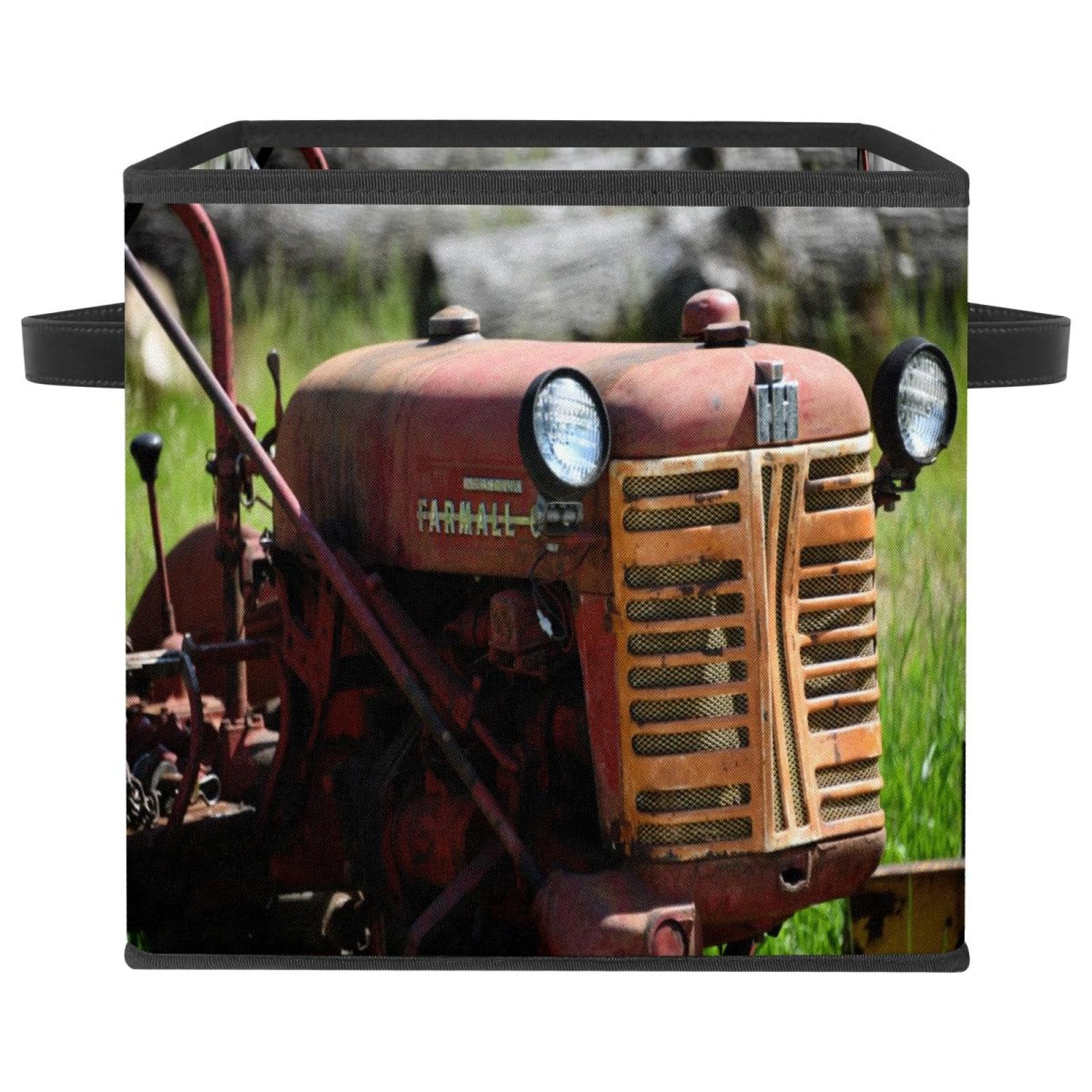 Boîte de rangement pliable contre le désordre cube tissu tracteur pour chambre