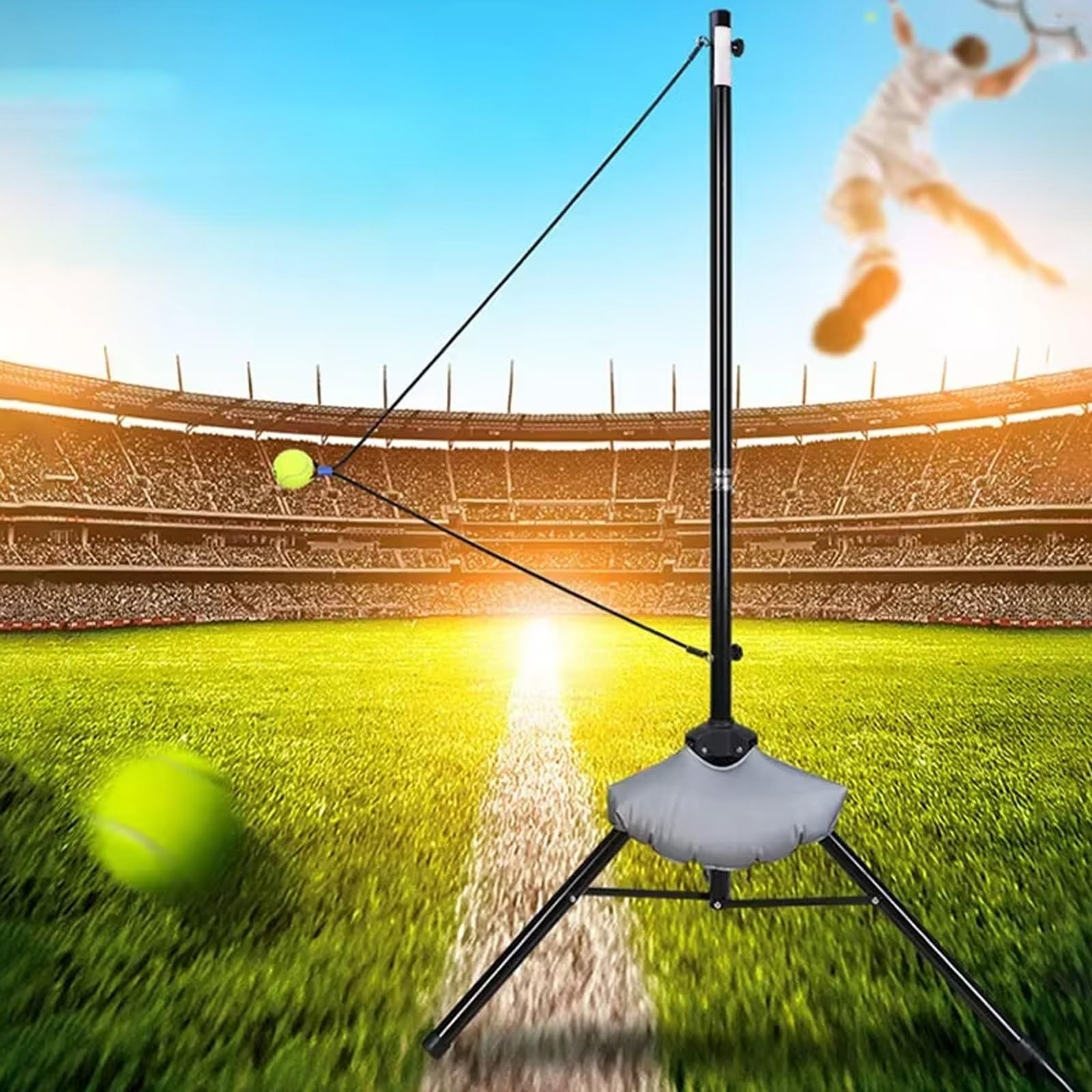 Appareil d'entraînement de balle de tennis et de swing avec fil réglable